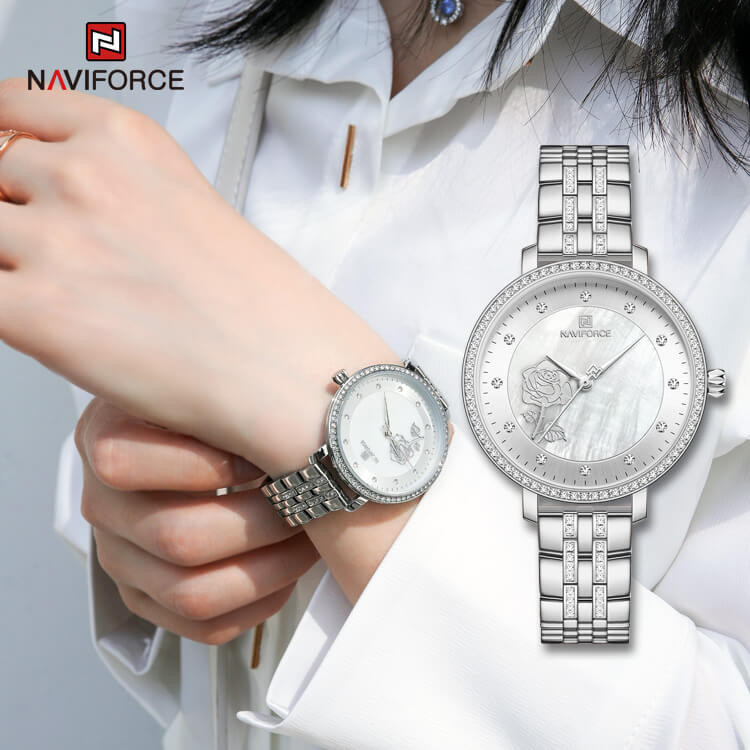 ساعت مچی عقربه ای زنانه نیوی فورس مدل NF5017 S/R