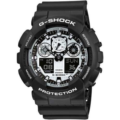 ساعت مچی عقربه ای مردانه کاسیو مدل GA-100BW-1ADR