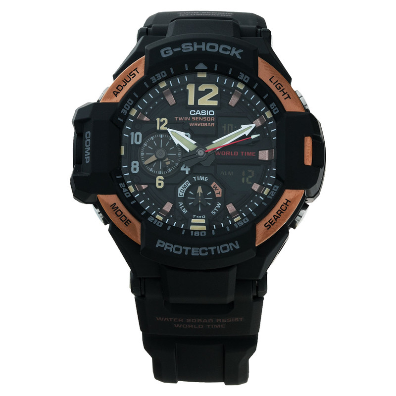 ساعت مچی عقربه ای مردانه کاسیو جی شاک مدل GA-1100RG-1ADR