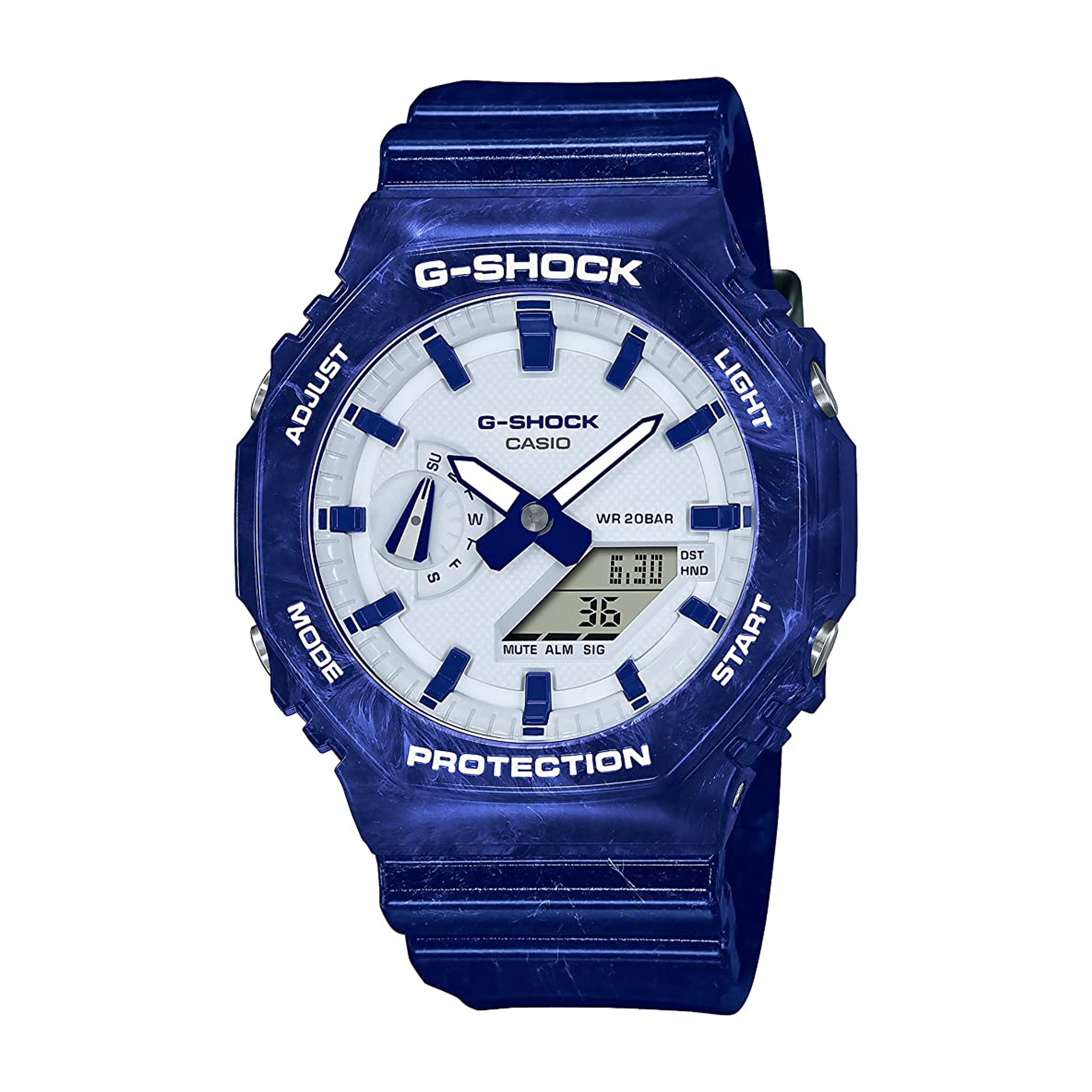 ساعت مچی عقربه‌ای مردانه کاسیو مدل GA-2100BWP-2ADR