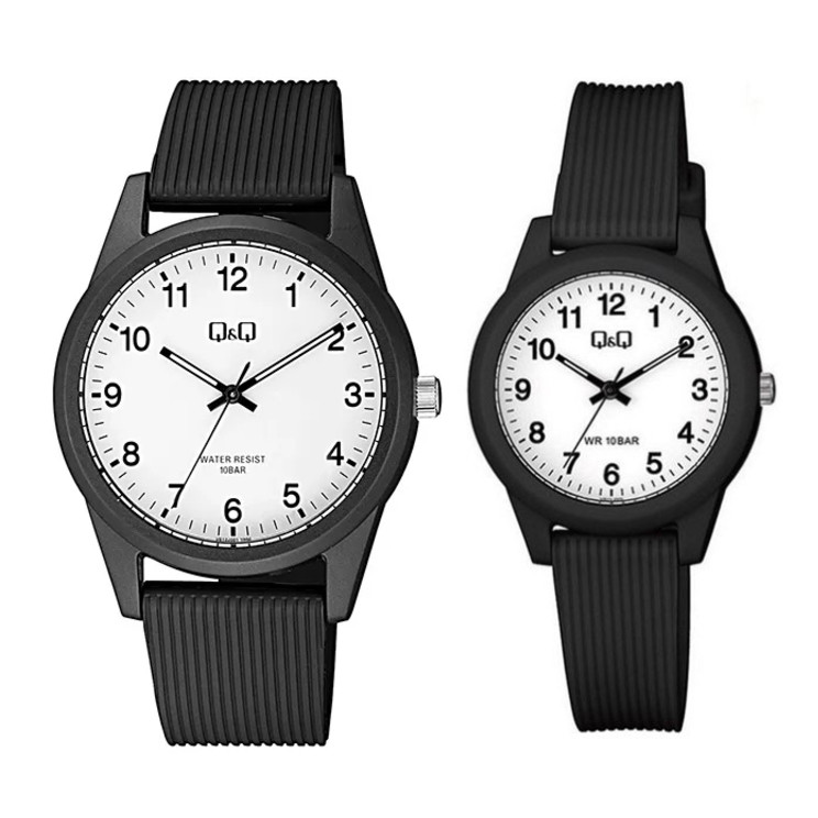 ست ساعت مچی عقربه ای زنانه و مردانه کیو اند کیو مدل VS12J001Y VS13J001Y