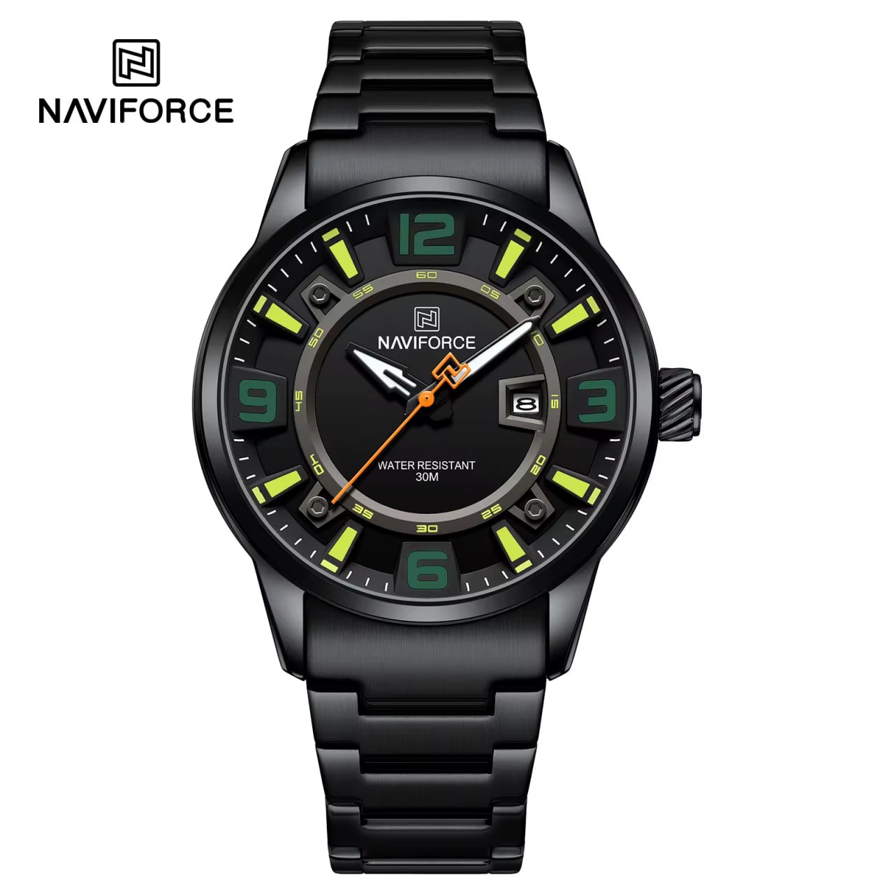 ساعت مچی مردانه نیوی فورس Naviforce NF 8044 B/GN/B