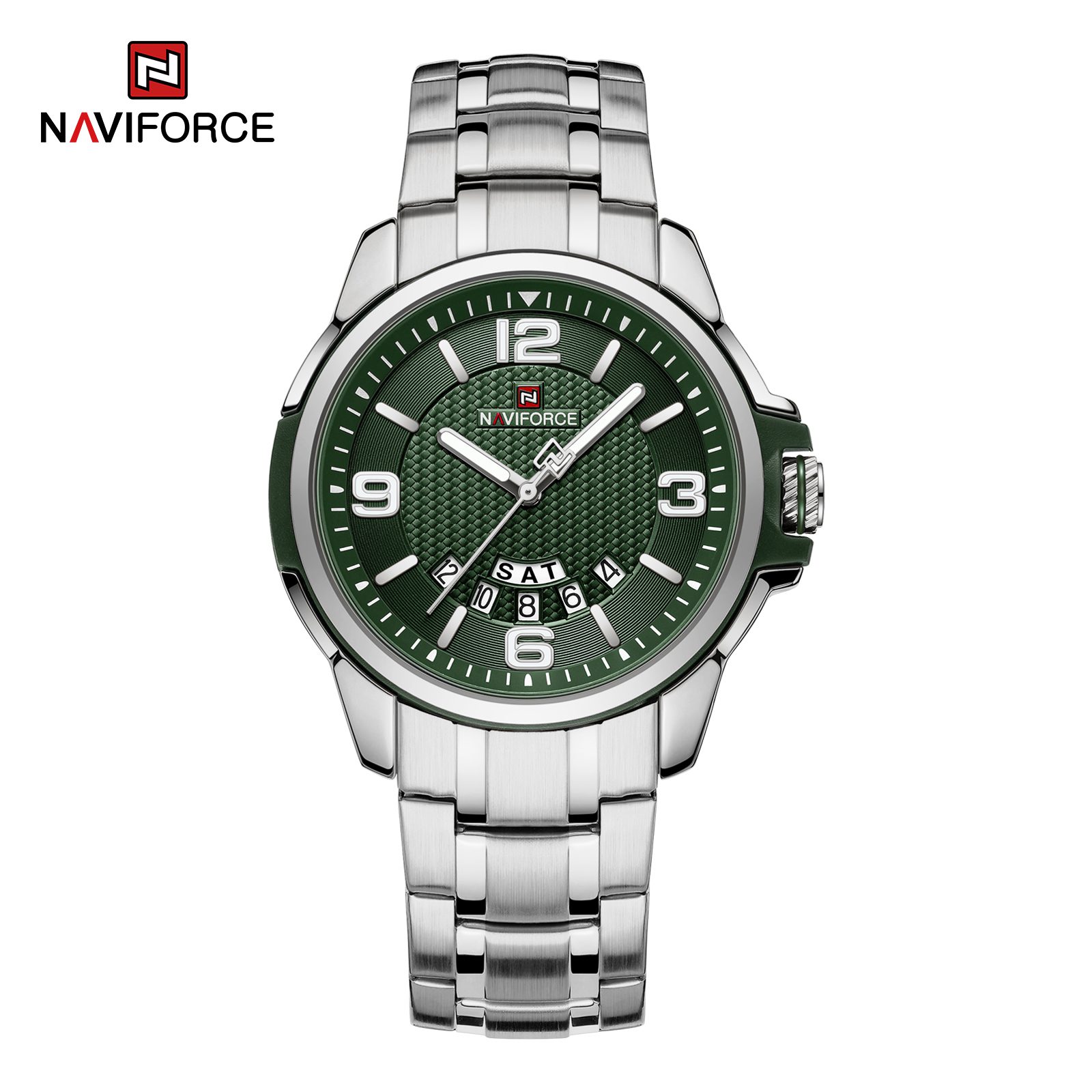 ساعت مچی عقربهای مردانه کوارتز نیوی فورس مدل NF9215S S/GN/GN