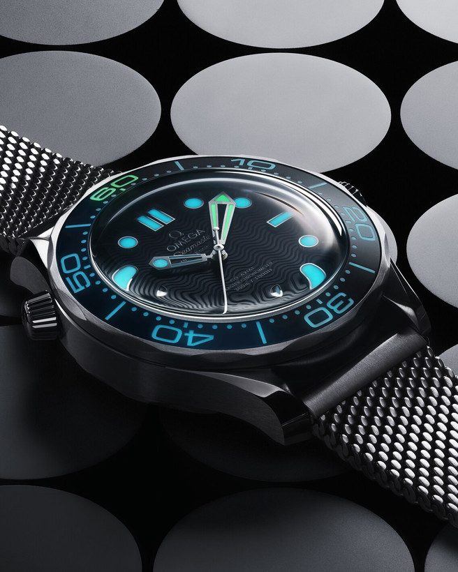 ساعت مچی مردانه امگا سیمستر صفحه سرمه ای DIVER 300M
